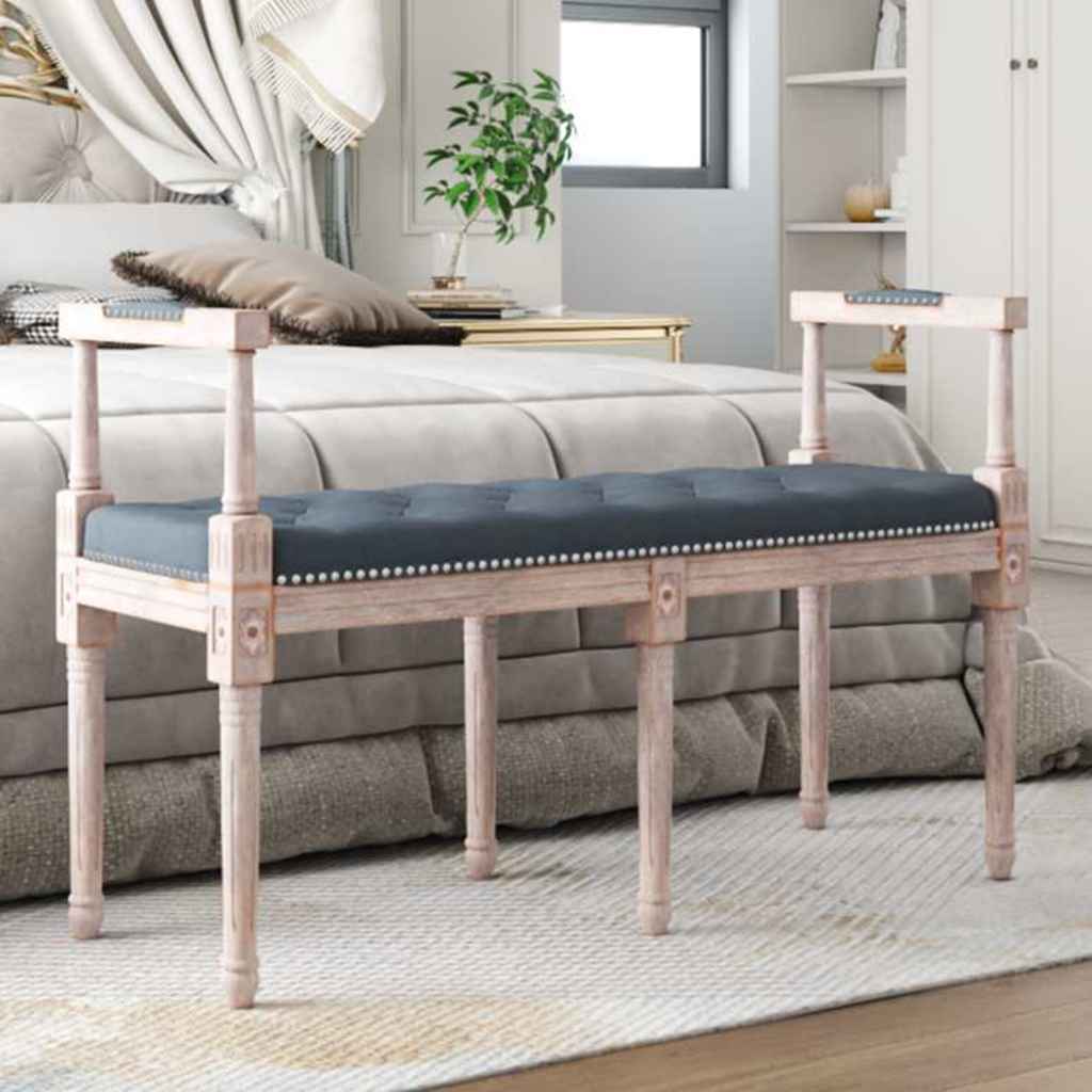 Vidaxl bankje 110x40x70 cm fluweel donkergrijs