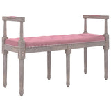 Vidaxl bankje 110x40x70 cm fluweel roze