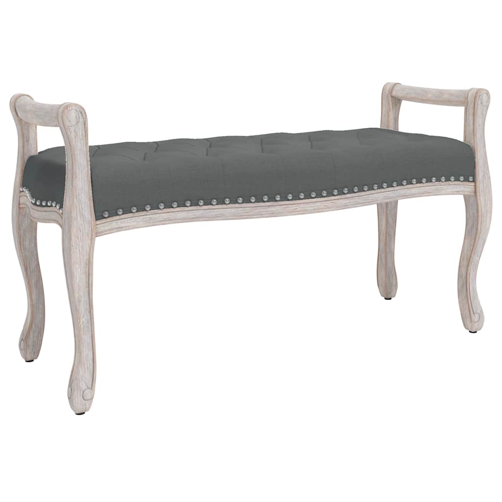 Vidaxl bankje 110x45x60 cm stof donkergrijs