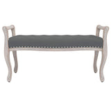 Vidaxl bankje 110x45x60 cm stof donkergrijs