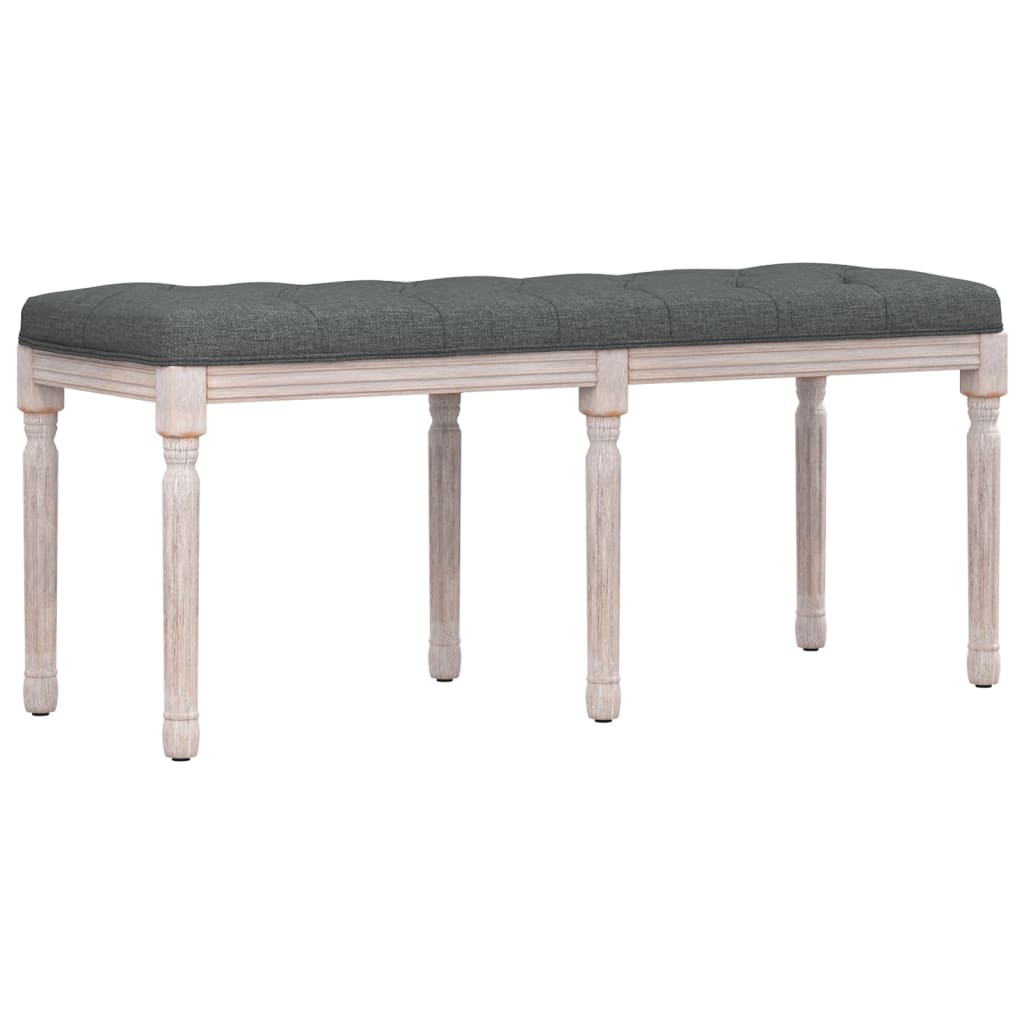 Vidaxl bankje 110x40x49 cm stof donkergrijs