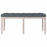 Vidaxl bankje 110x40x49 cm fluweel donkergrijs