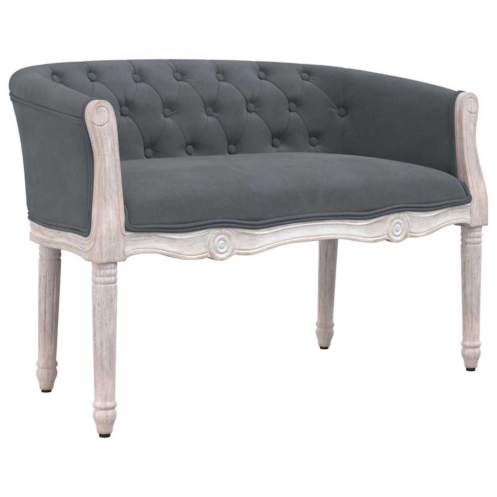 Vidaxl bankje 98x56x69 cm fluweel donkergrijs
