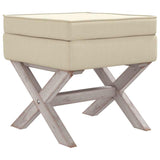 Vidaxl opbergkruk 45x45x49 cm linnen beige