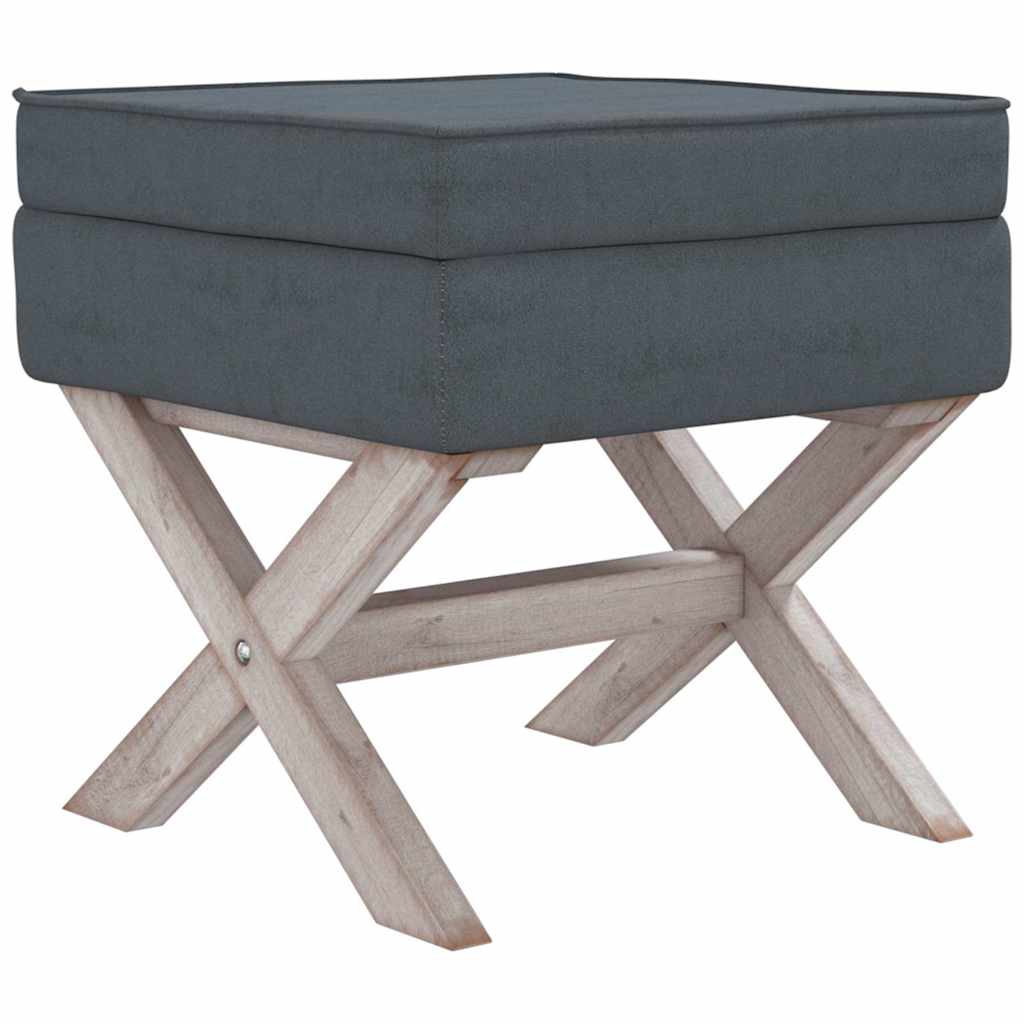 Vidaxl opbergkruk 45x45x49 cm fluweel donkergrijs