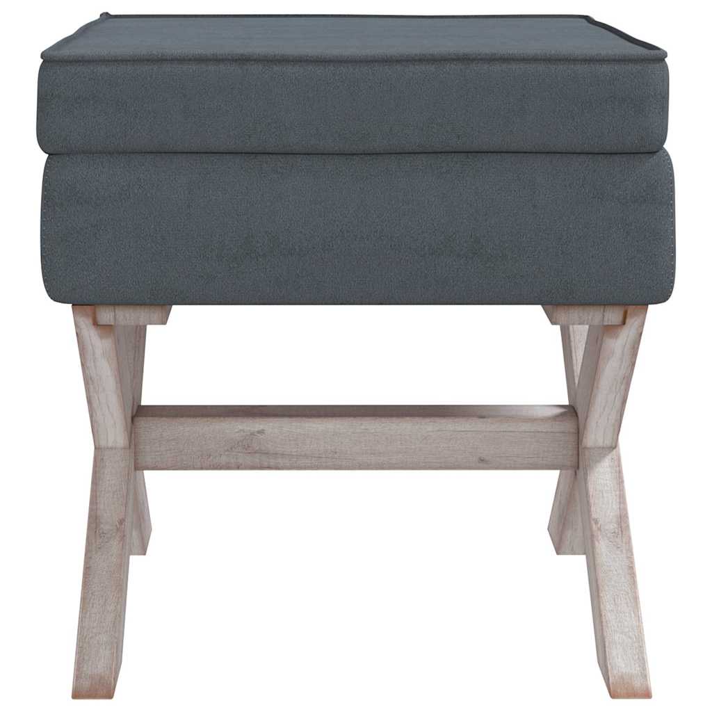 Vidaxl opbergkruk 45x45x49 cm fluweel donkergrijs
