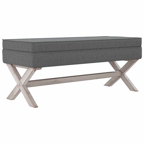 Vidaxl opbergkruk 110x45x49 cm stof donkergrijs