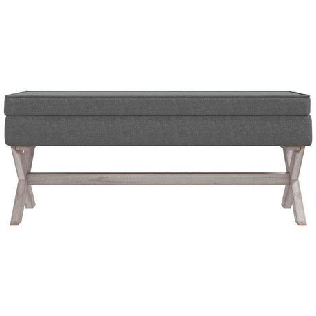 Vidaxl opbergkruk 110x45x49 cm stof donkergrijs