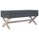 Vidaxl opbergkruk 110x45x49 cm fluweel donkergrijs
