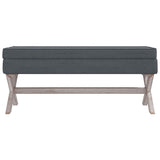 Vidaxl opbergkruk 110x45x49 cm fluweel donkergrijs