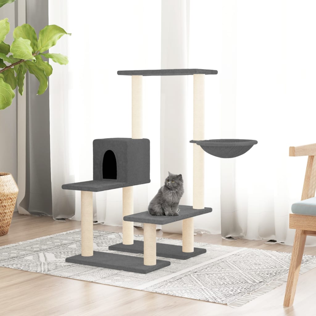 Vidaxl Cat Furniture con graffi di sisal 94,5 cm grigio scuro