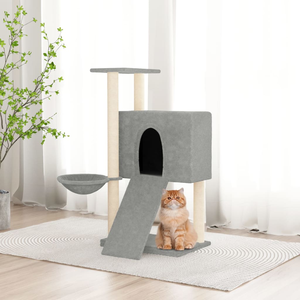 Vidaxl Cat Furniture con graffi di sisal 96 cm grigio chiaro