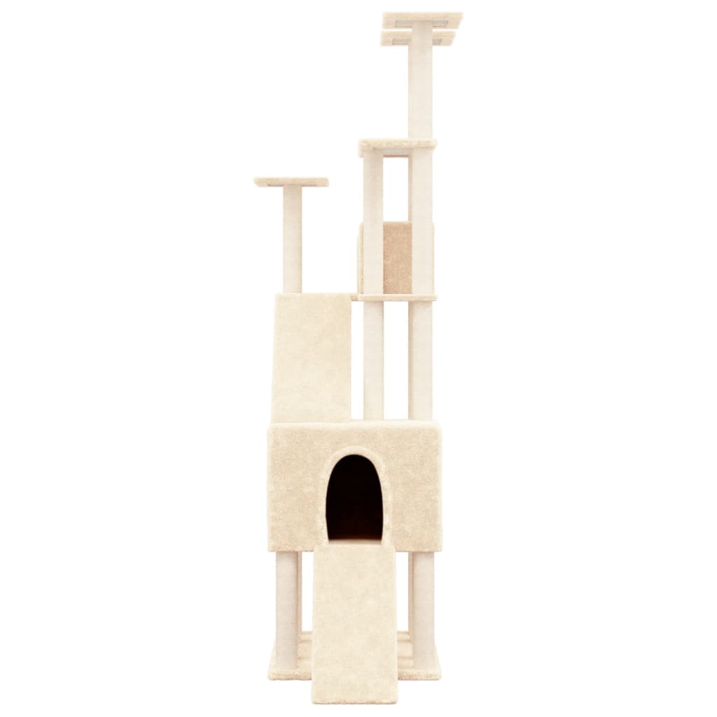 Vidaxl Cat Furniture avec Sisal Scratch Posts 190 cm Crème -Colored