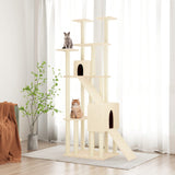 Vidaxl Cat Furniture avec Sisal Scratch Posts 190 cm Crème -Colored