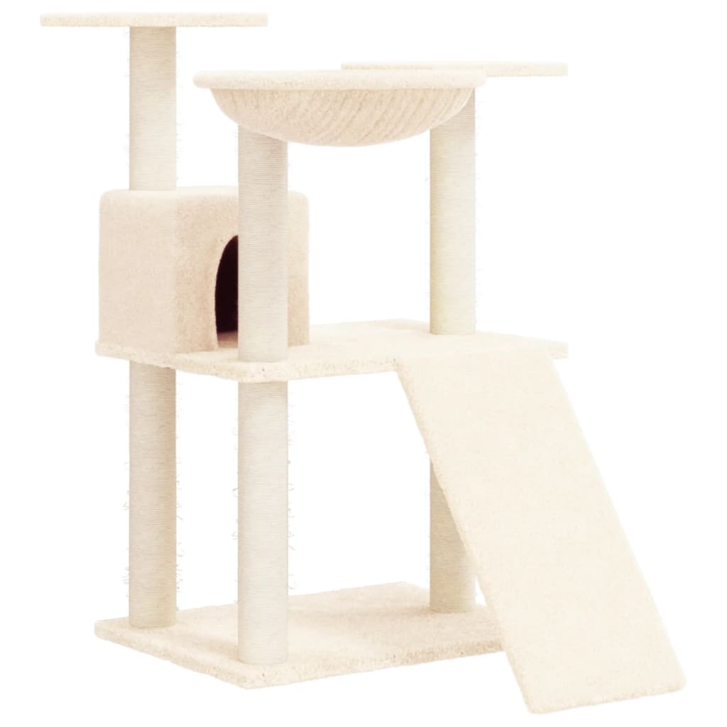 Vidaxl Cat Miwwelen mat Sisal kraazt Posts 83 cm Crème -Colorored