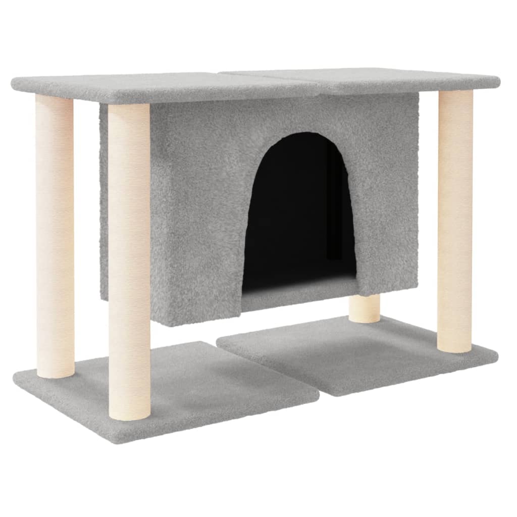 Vidaxl Cat Meubles avec sisal Scratch Posts 50 cm Gris clair