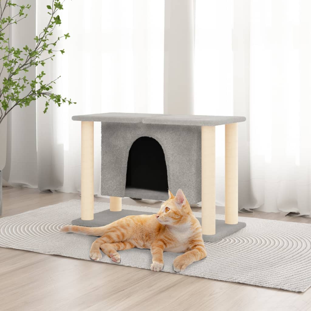 Vidaxl Cat Furniture con graffi di sisal 50 cm grigio chiaro