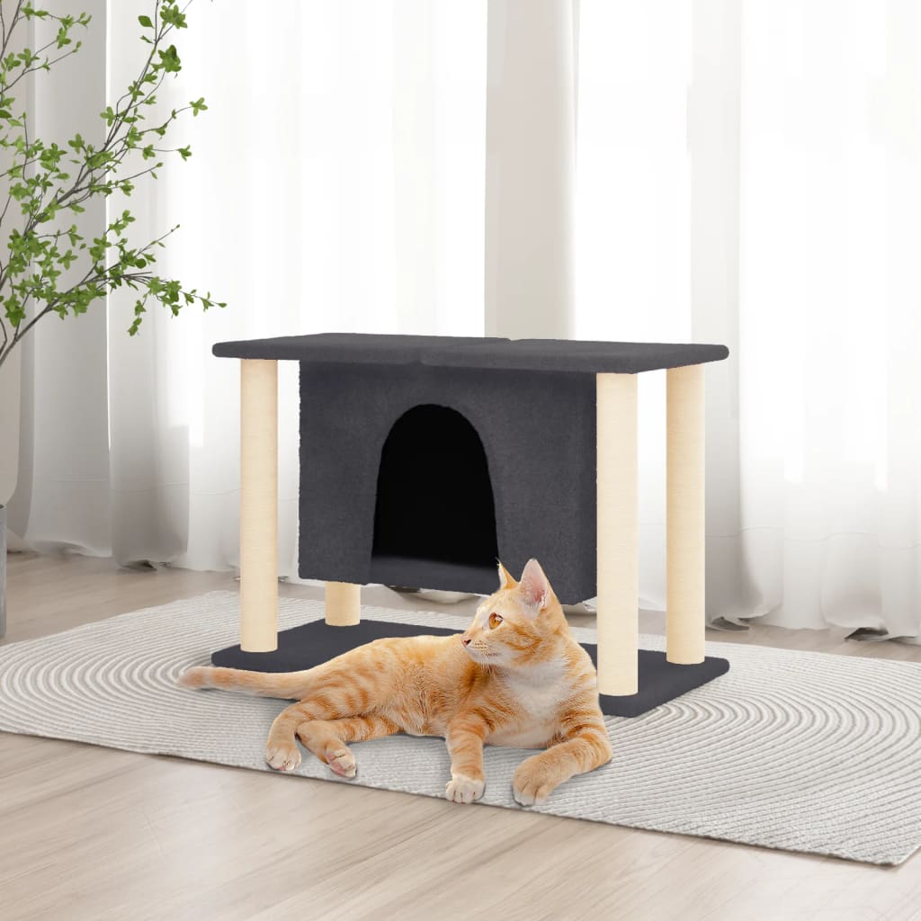 Vidaxl Cat Furniture con graffi di sisal 50 cm Grigio scuro