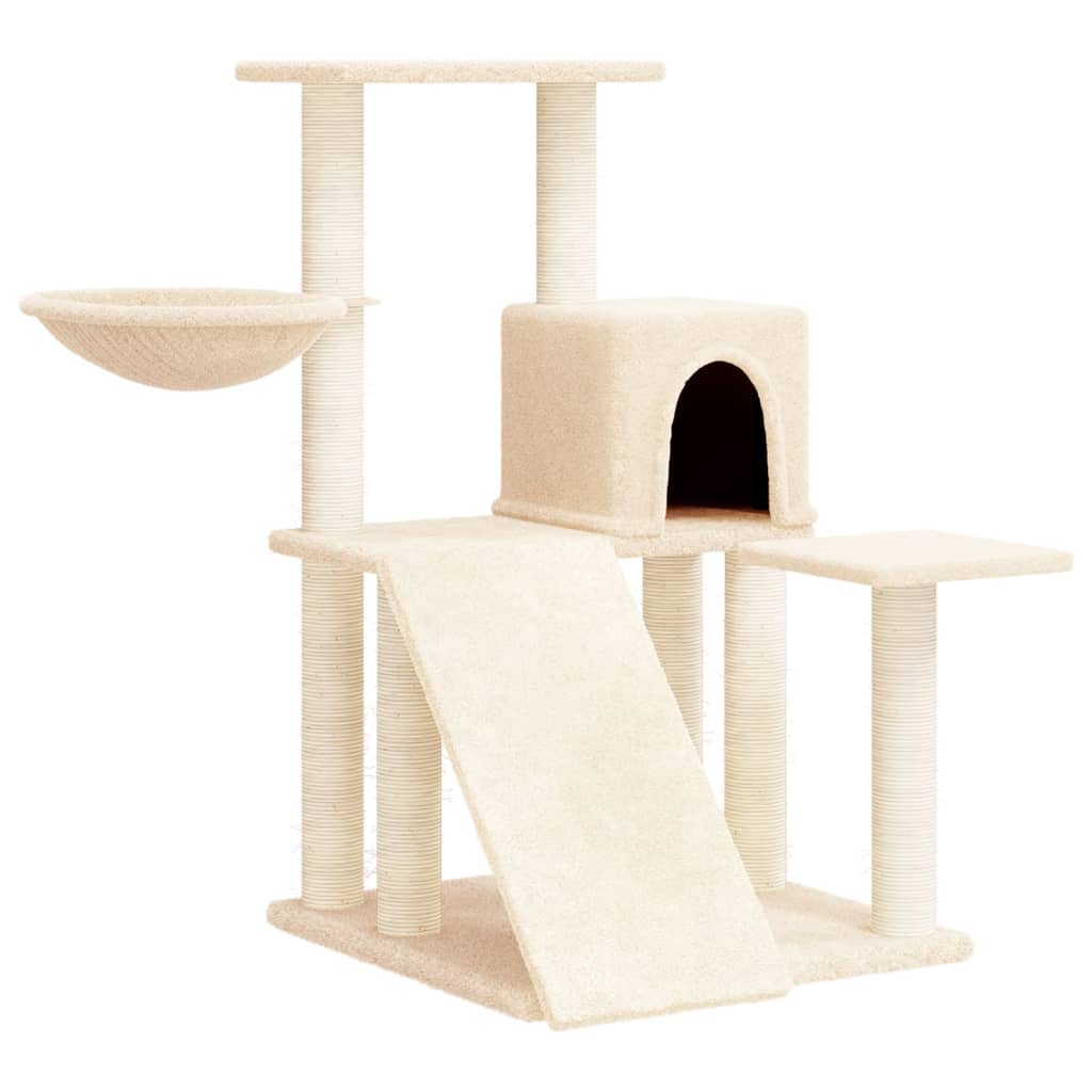 Vidaxl Cat Furniture z Sisal Scratosing Posts 82 cm kremowe kremowe