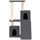 Muebles de gato de Vidaxl con postes de rascado de sisal 82 cm de gris oscuro