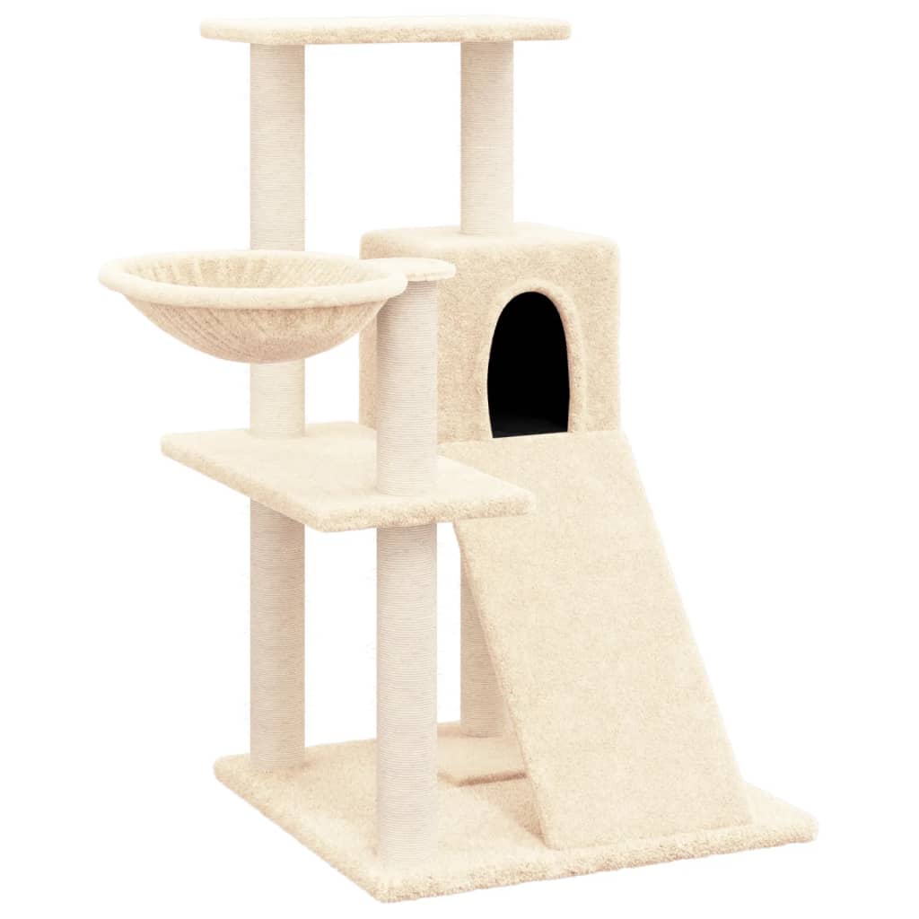 Vidaxl Cat Furniture With Sisal Scratching Posts 82 cm creme -farvet