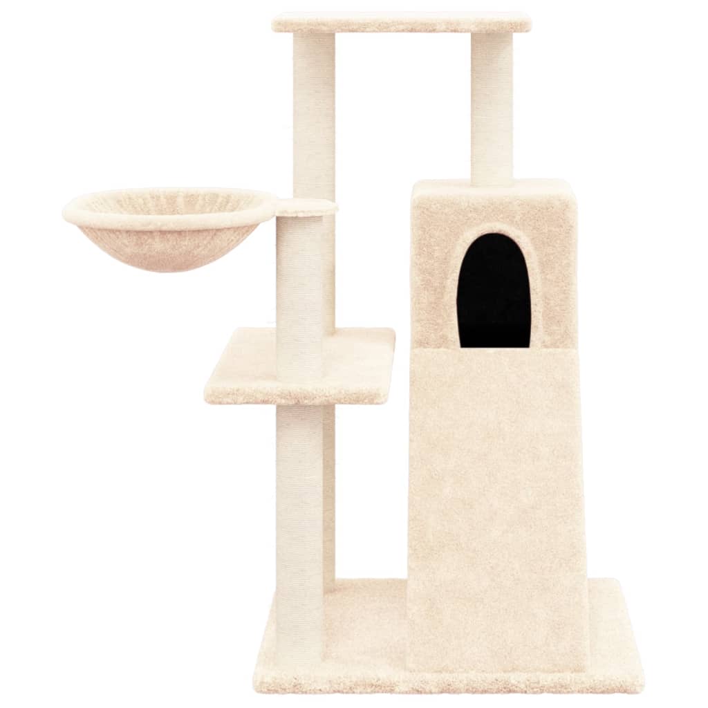 Vidaxl Cat Furniture With Sisal Scratching Posts 82 cm creme -farvet