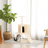 Vidaxl kattenmeubel met sisal krabpalen 109 cm crèmekleurig