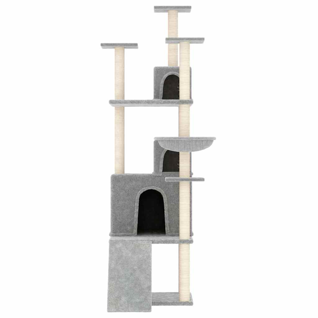 Vidaxl kattenmeubel met sisal krabpalen 175 cm lichtgrijs