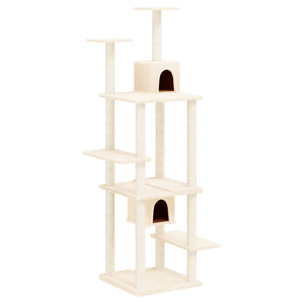 Vidaxl Cat Furniture avec Sisal Scratch Posts 176 cm Crème -Colored