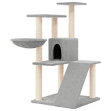 Vidaxl kattenmeubel met sisal krabpalen 94 cm lichtgrijs