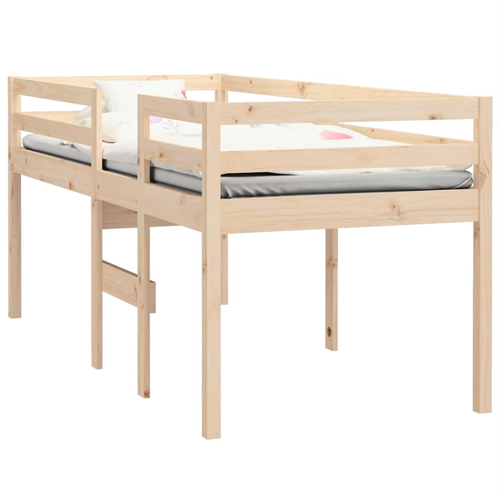 Vidaxl hoogslaper massief grenenhout 90x200 cm