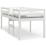 Vidaxl hoogslaper massief grenenhout wit 90x200 cm