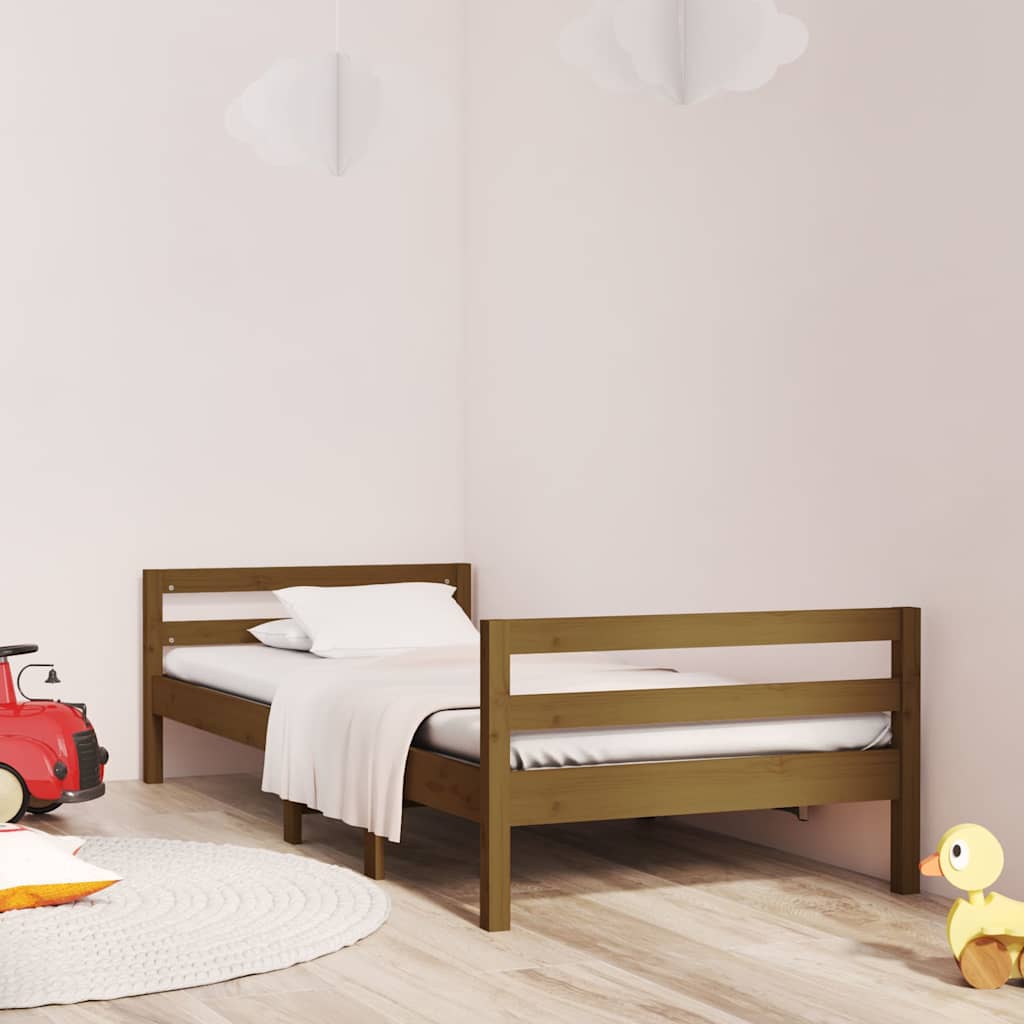 Vidaxl bedframe massief grenenhout honingbruin 90x200 cm