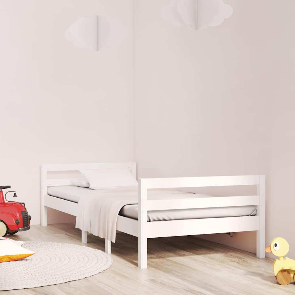 Vidaxl bedframe zonder matras massief grenenhout wit 80x200 cm