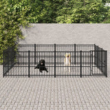 Vidaxl hundekennel for utenfor 11,58 m² stål