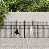 Vidaxl Dog Kennel til udenfor 32,93 m² stål