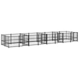 Vidaxl hundekennel for utenfor 15,02 m² stål