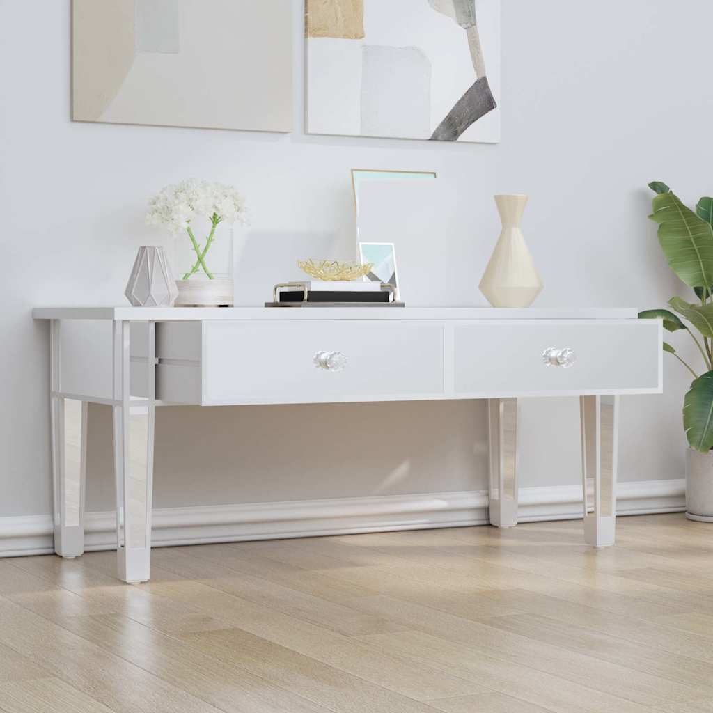 Vidaxl salontafel gespiegeld 106x45x45 cm bewerkt hout en glas