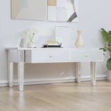 Vidaxl salontafel gespiegeld 106x45x45 cm bewerkt hout en glas