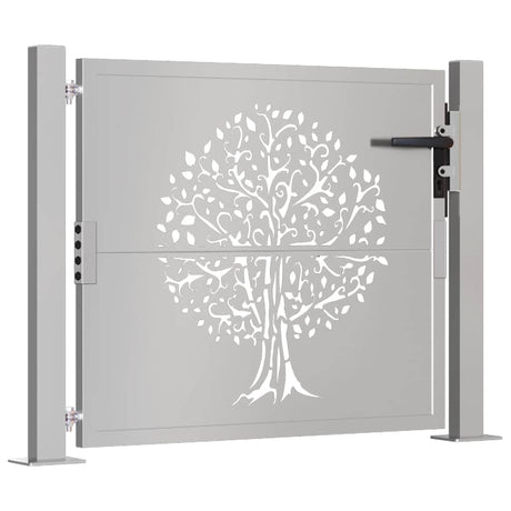 Vidaxl poort 100x75 cm boomontwerp cortenstaal