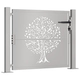 Vidaxl poort 105x105 cm boomontwerp cortenstaal