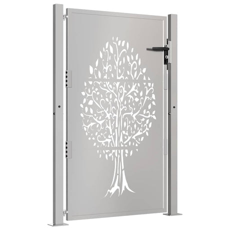 Vidaxl poort 100x150 cm boomontwerp cortenstaal