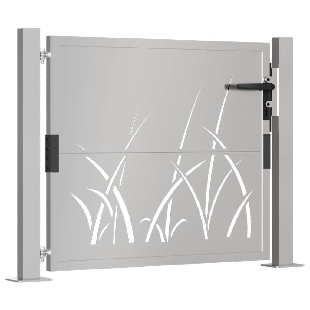 Vidaxl Poort Grass Design 105x80 cm Cortenstaal