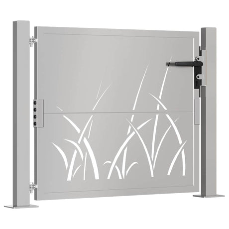 Vidaxl poort grasontwerp 100x100 cm cortenstaal