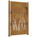 Vidaxl Poort Grass Design 105x155 cm Cortenstaal