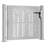 Vidaxl poort met bamboe-ontwerp 100x75 cm cortenstaal