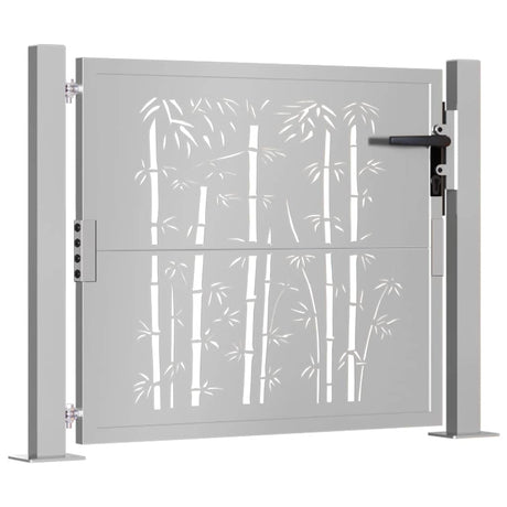 Vidaxl poort met bamboe-ontwerp 100x75 cm cortenstaal