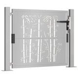 Vidaxl poort met bamboe-ontwerp 105x105 cm cortenstaal