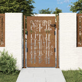 Porta Vidaxl con design di bambù 105x130 cm acciaio Corten