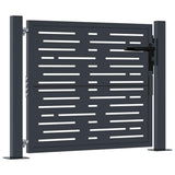 Vidaxl poort 100x75 cm met vierkantontwerp staal antracietkleurig
